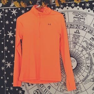 Pink/Orange UnderArmor heatgear halfzip -S(EUC)